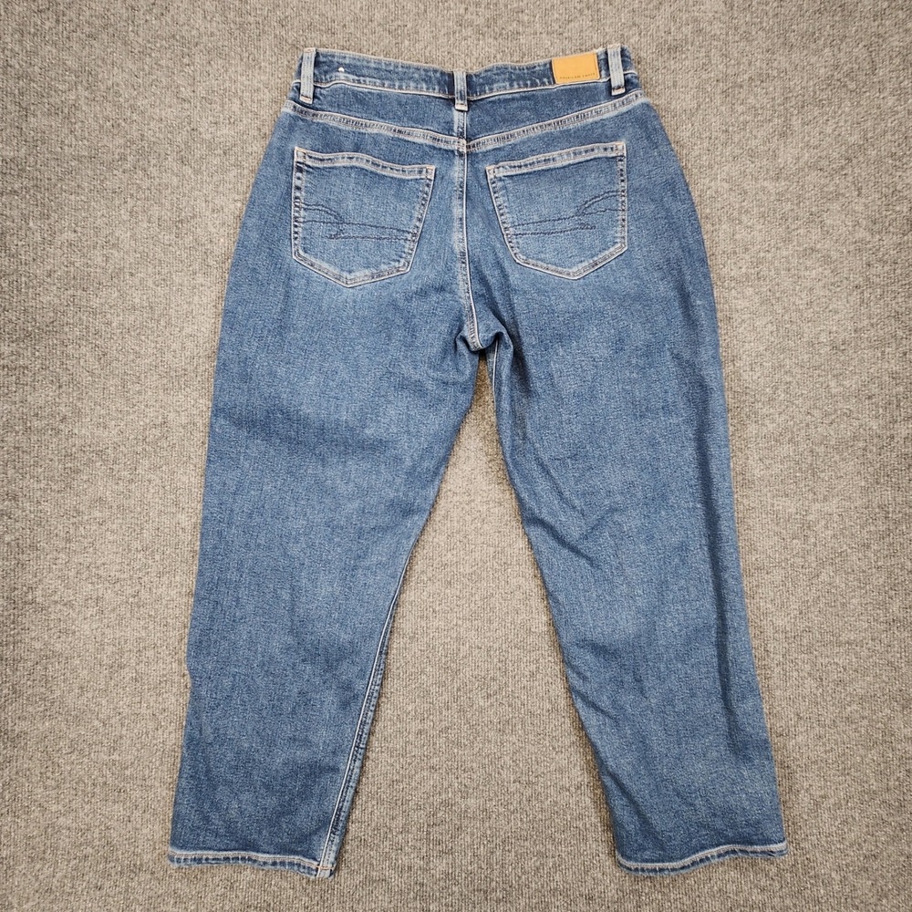 American Eagle Outfitters Women’s Blue High-Rise Relaxed Jeans - Picture 2 of 10
